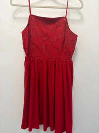 Apricot - Feather Embroidery Mini Dress