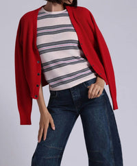 Minnie Rose - Shaker Crop Cardigan