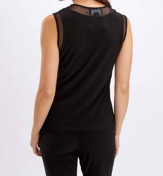 Frank Lyman - Sleeveless Mesh Pullover Top
