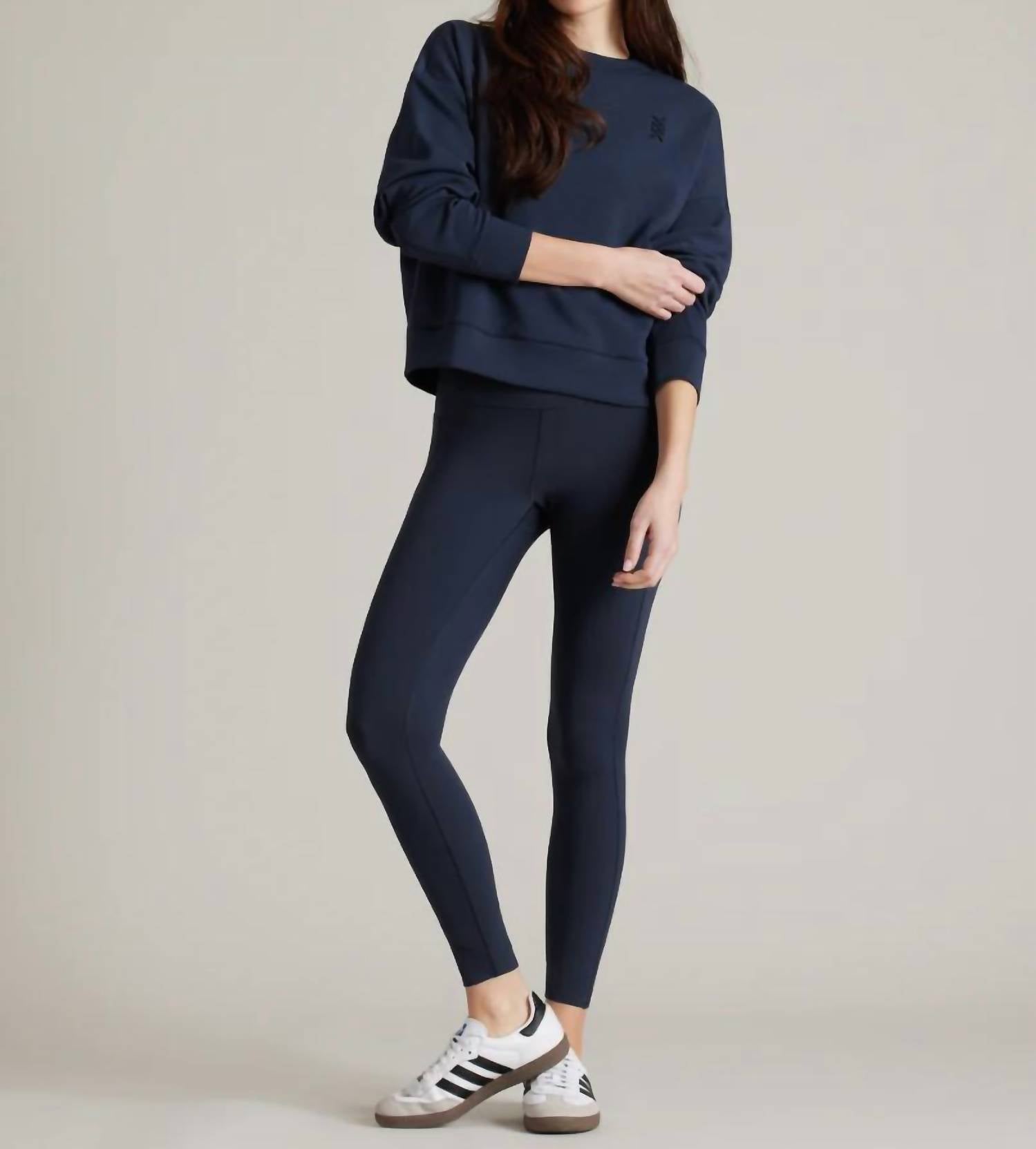 RHONE Dreamglow Crew Neck Sweatshirt in navy blue - women's top - view 4