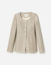 Lafayette 148 - Sequin Speckled Tweed Fitted Jacket