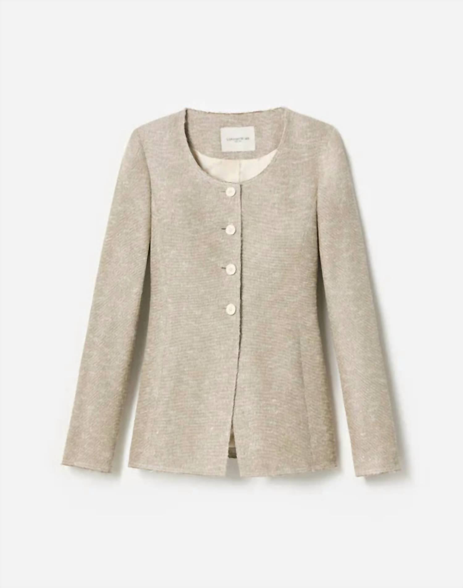Lafayette 148 - Sequin Speckled Tweed Fitted Jacket