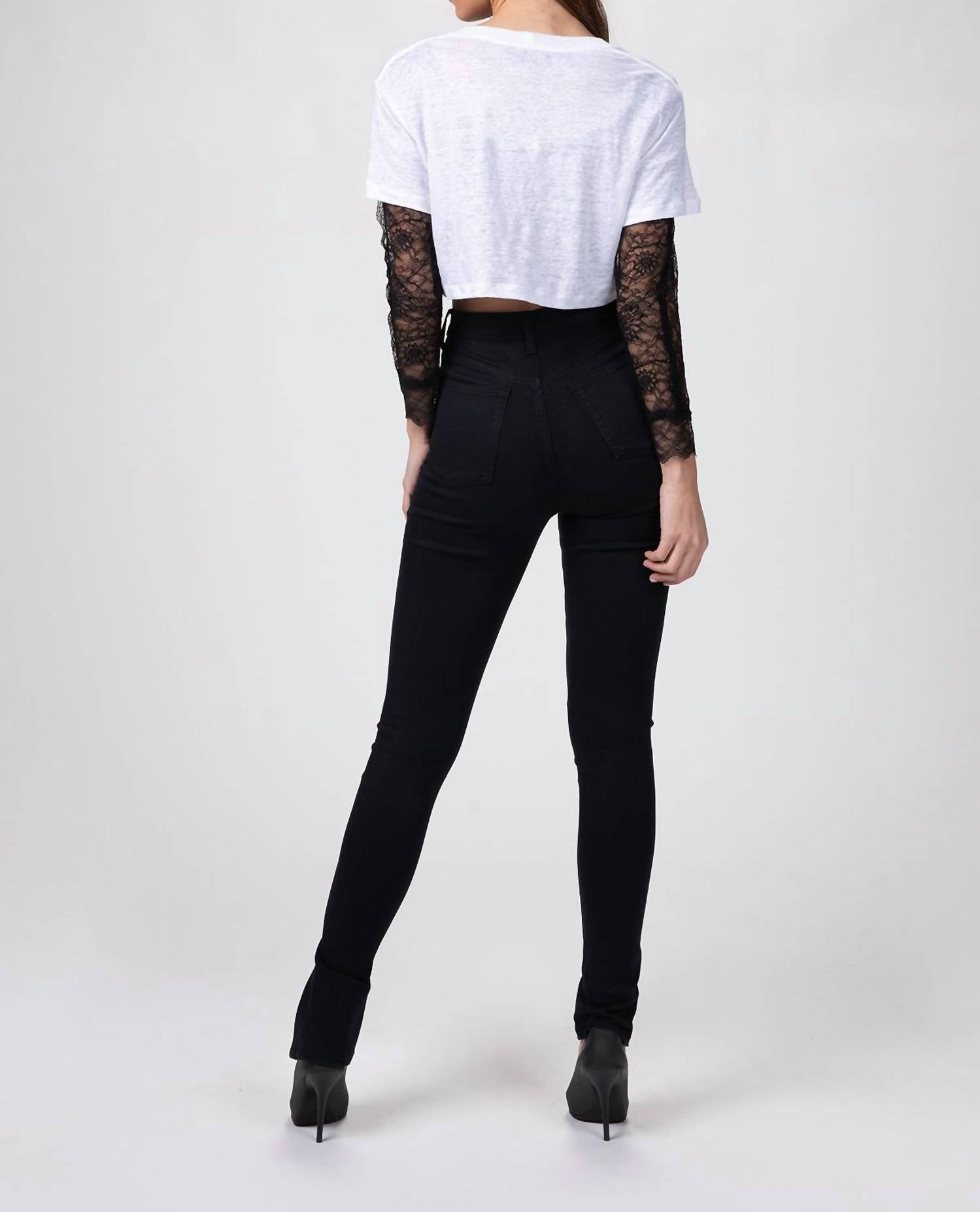 HIGH RISE SKINNY ZIP JEAN