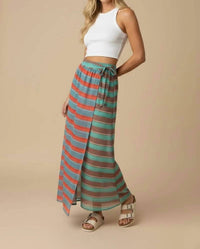 J.Nna - Sunset Stripe Wrap Skirt