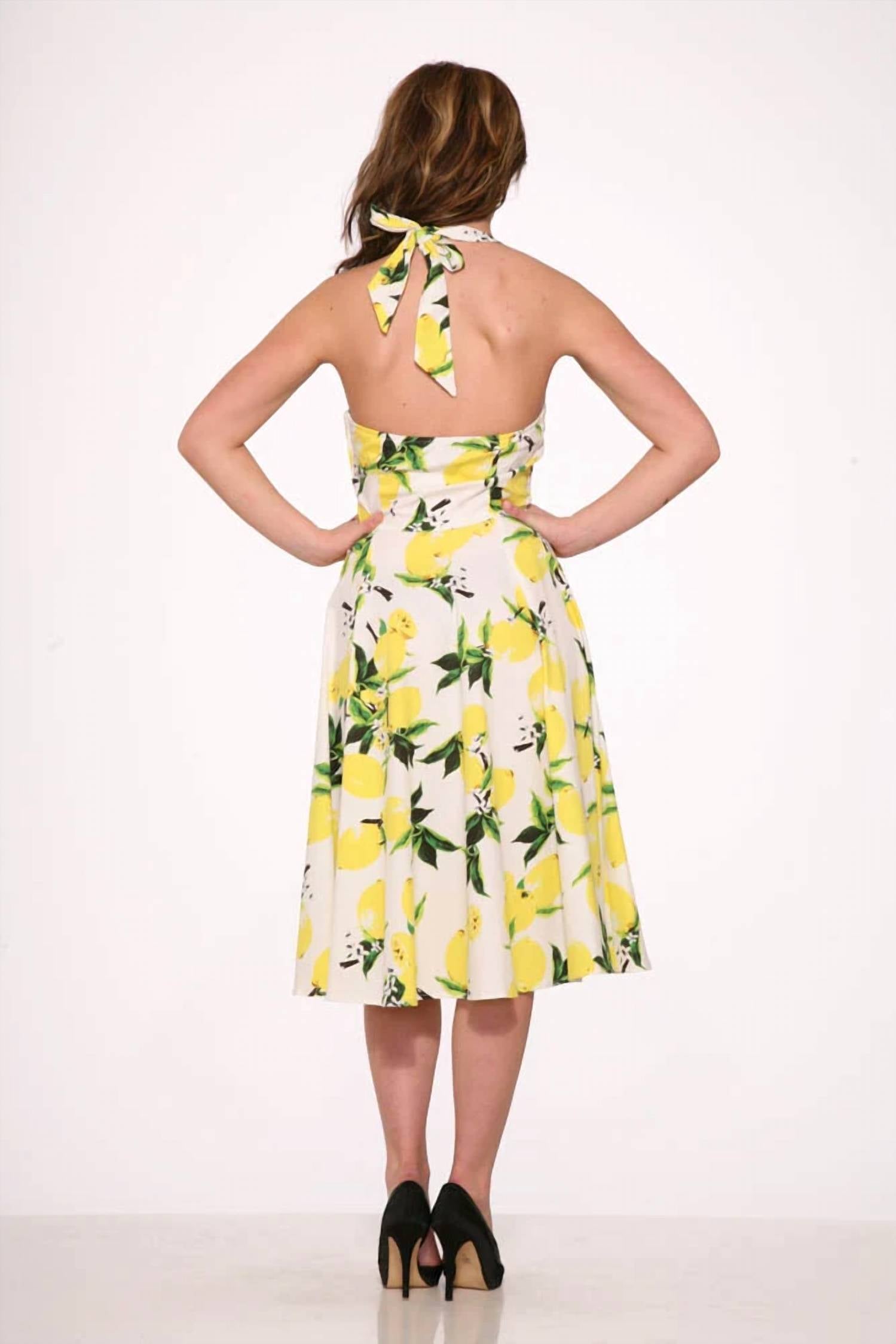 Orchid Bloom - Halter Swing Dress