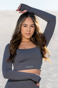 Navano - tidal comfort long sleeve crop top
