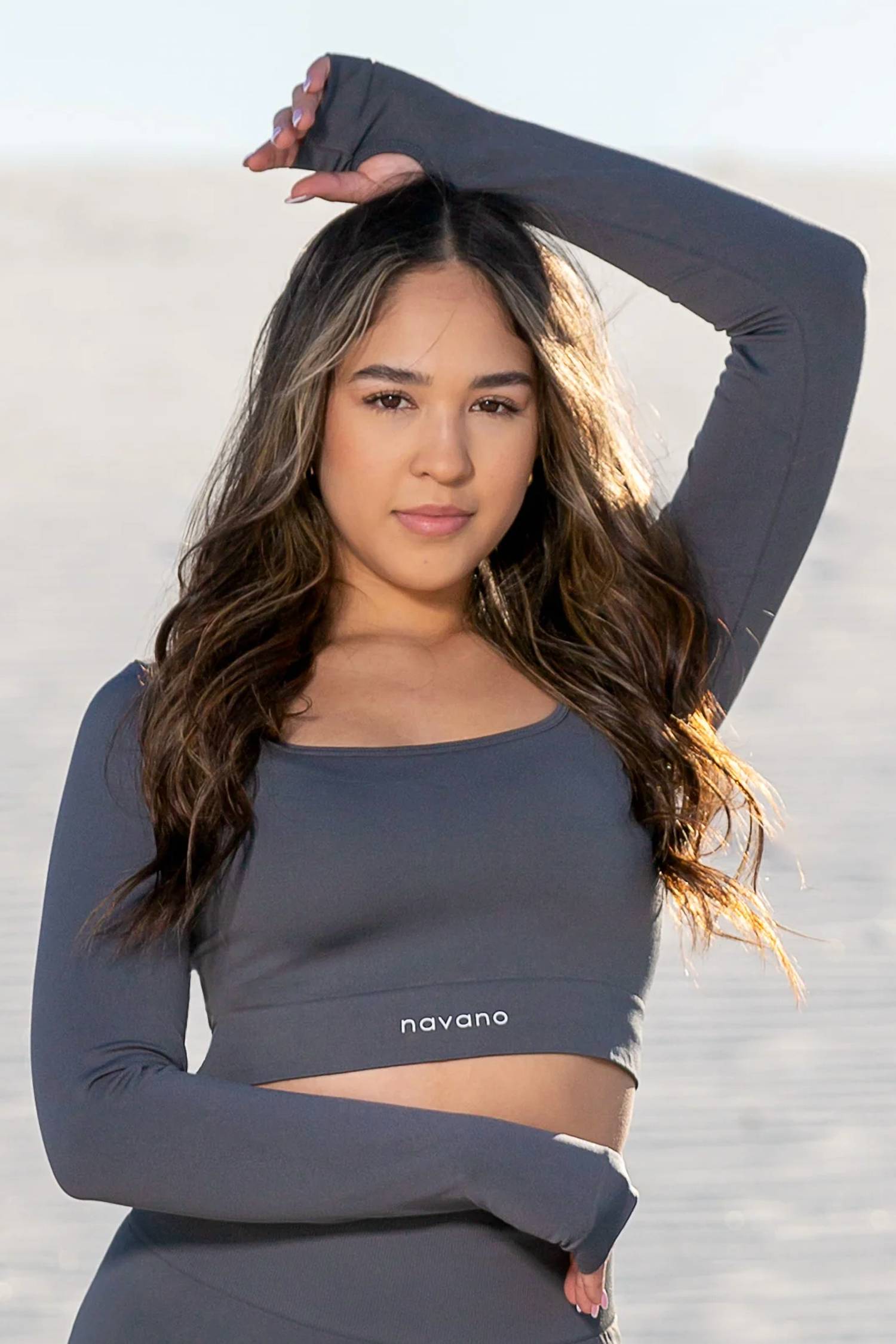 Navano - tidal comfort long sleeve crop top