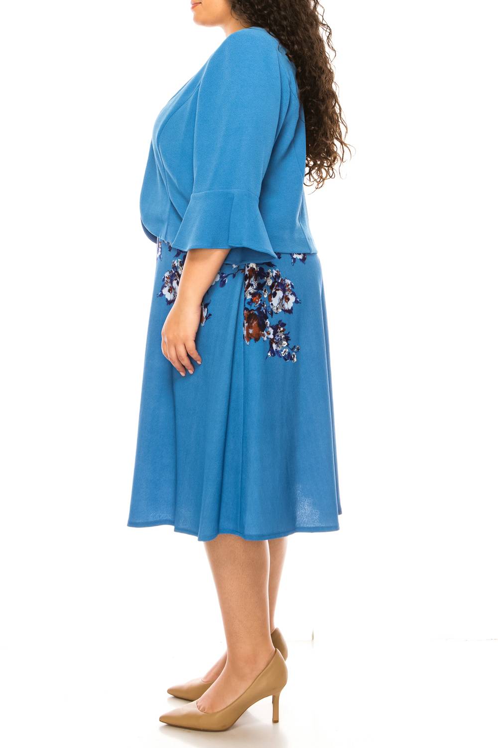 Maya Brooke - Floral 2 Piece Jacket Dress - Plus