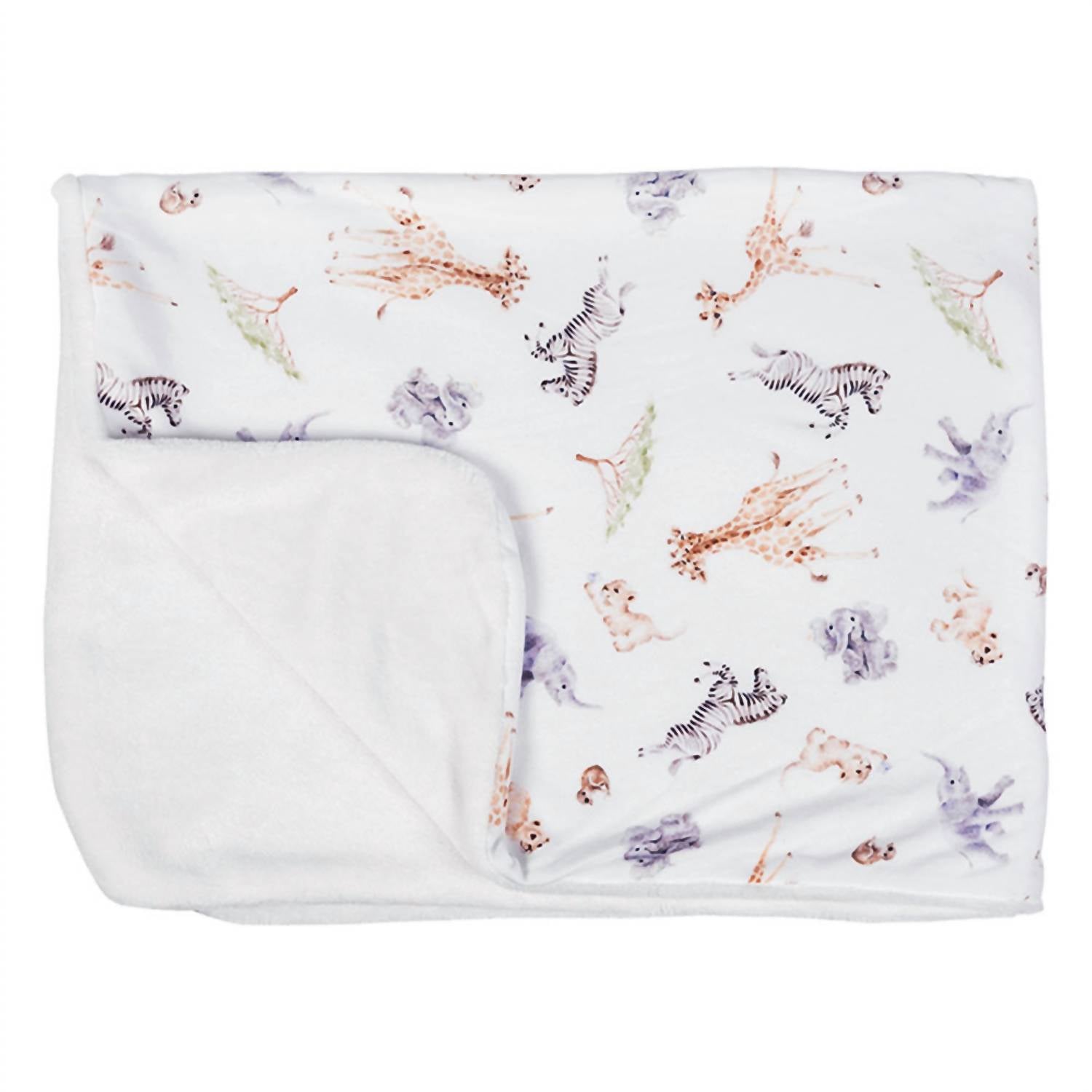 Wrendale Designs Inc. Little Savannah African Animal Baby Blanket in white - item