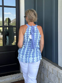 Umgee - Sallie Ann Bow Back Sleeveless Top