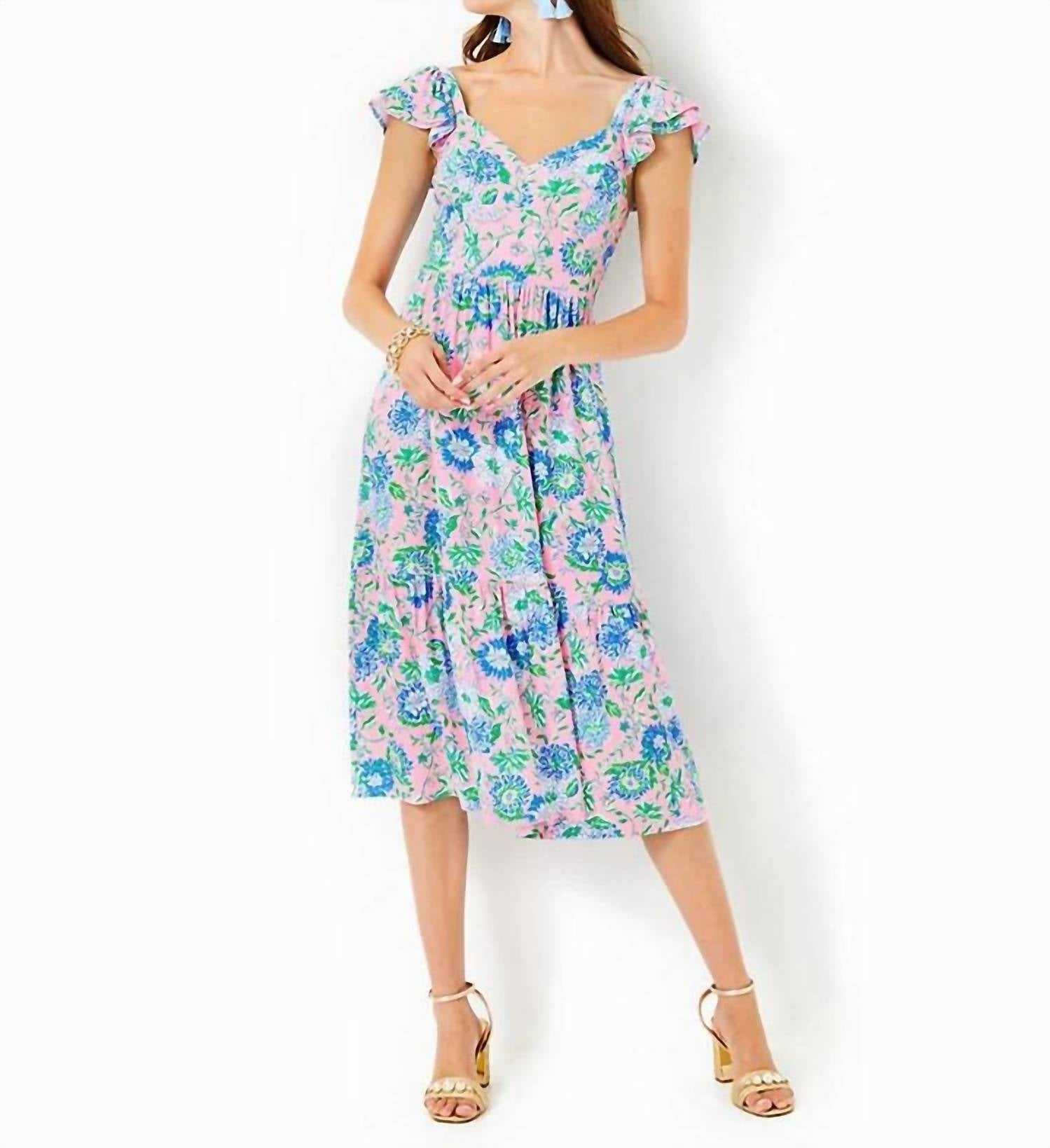 Lilly Pulitzer - Bayleigh Flutter Sleeve Midi Dress
