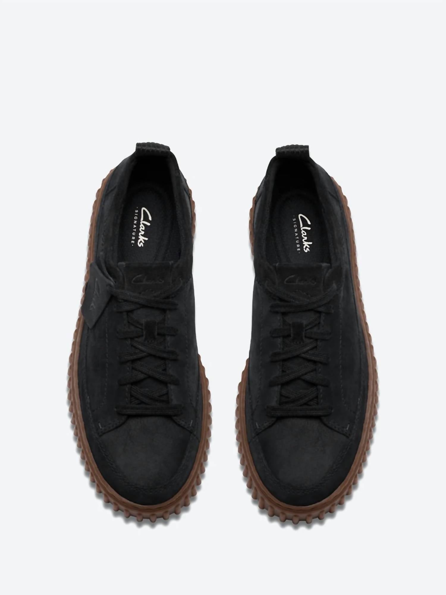 Clarks Men's Torhill Lace Sneaker Shoe in black nubuck - men's sneaker - alternate view