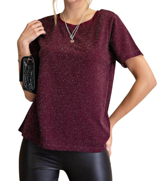 Kori - Foggy Foil Contrast Top