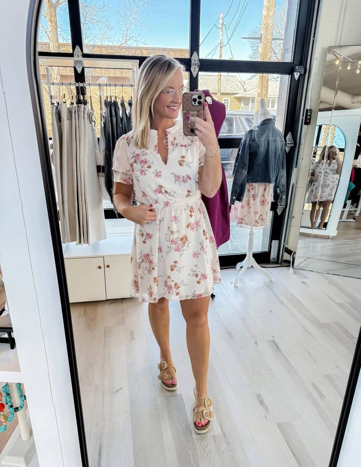 Lovestitch - Frances Floral Chiffon Mini Dress