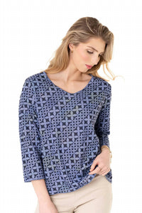 Trisha Tyler - Reversible Garden Print Blouse