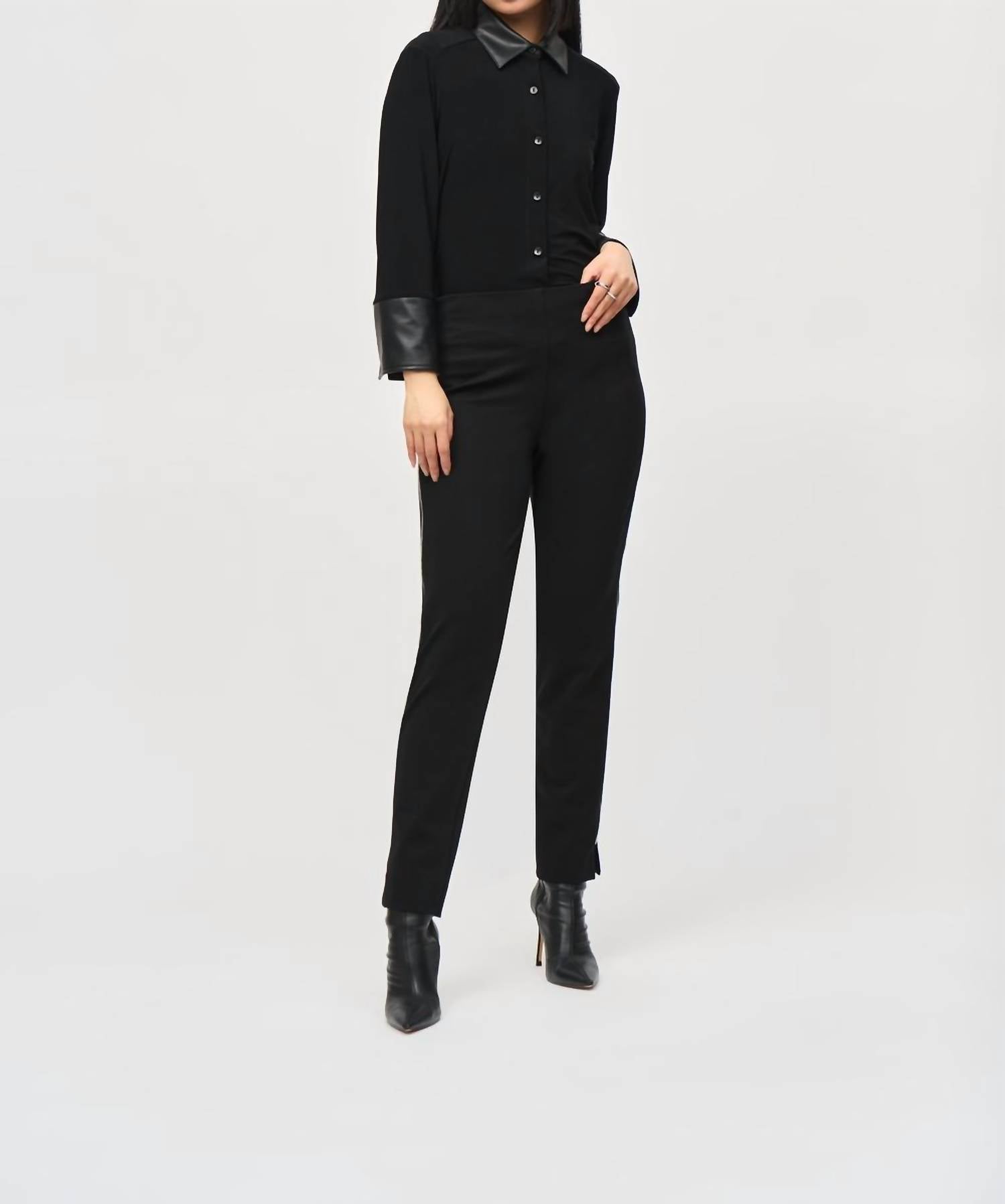 Joseph Ribkoff - Slim Fit Side Zipper Pants