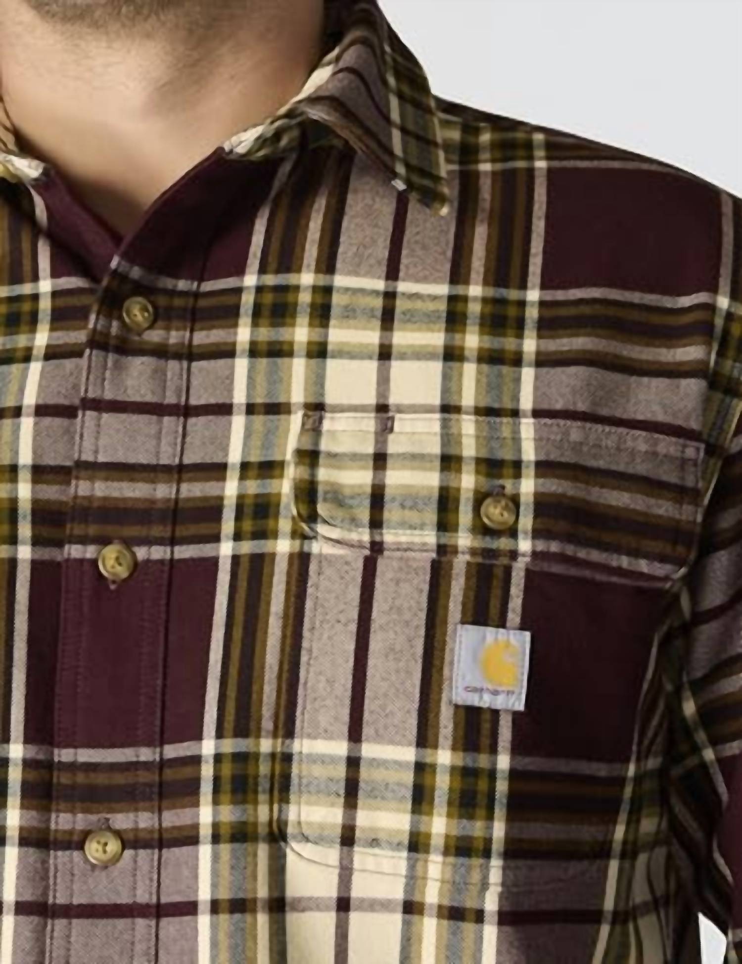 Carhartt - Loose Fit Heavyweight Flannel Long-sleeve Plaid Shirt