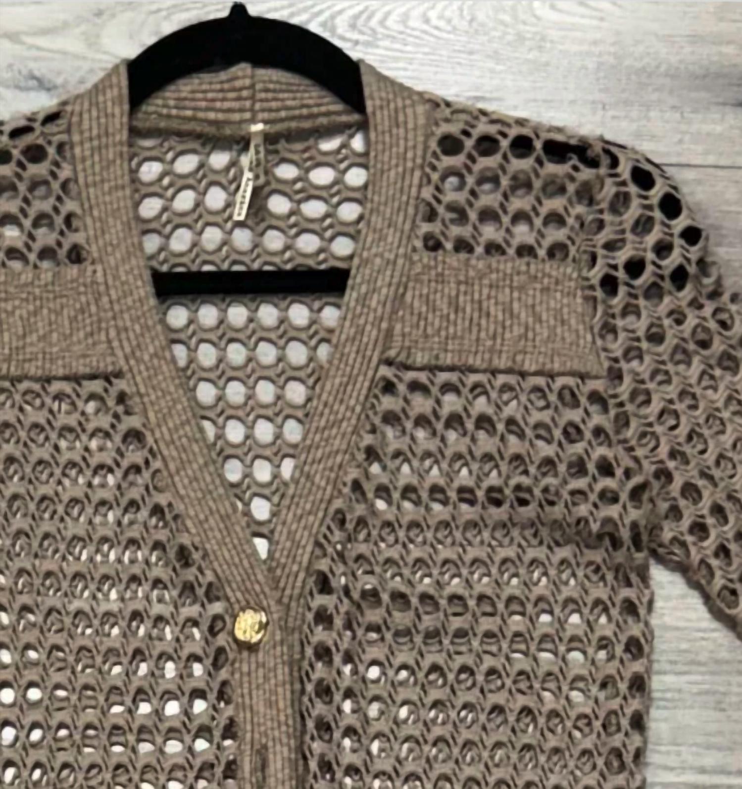 Pete - Women's Coco Crochet Long Cardigan