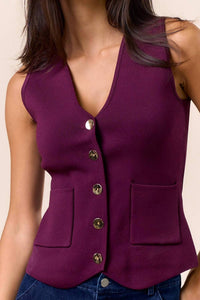 Lalavon - Knit Vest with Buttons