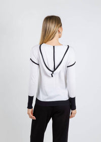 Pure Amici Devi Mesh Hoodie in white - women's top - view 4