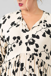 Bitte Kai Rand - Gingko Leaves Flounce Dress - Plus Size