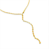 Omg Blings - Women's Flat Circle Lariat Necklace