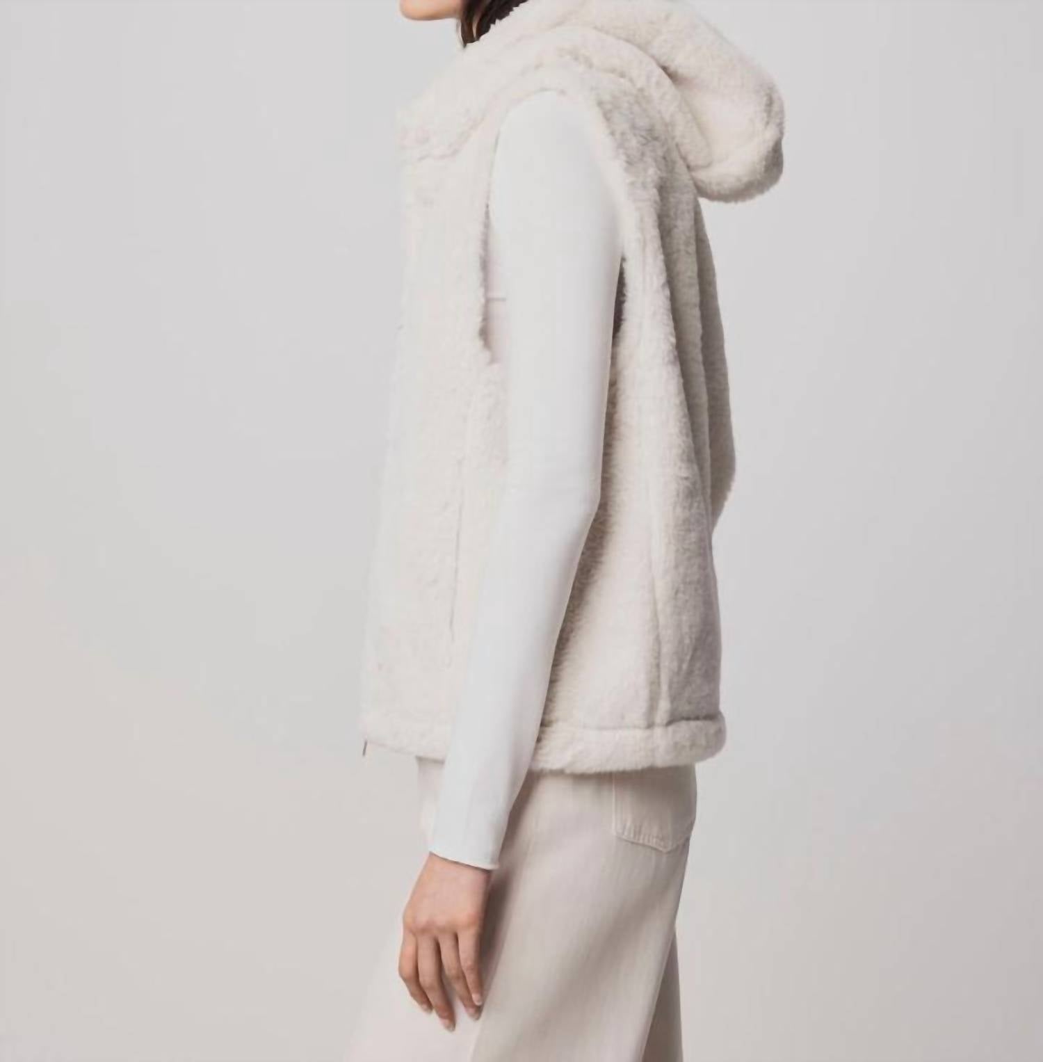 Splendid - Lucia Hooded Faux Fur Vest