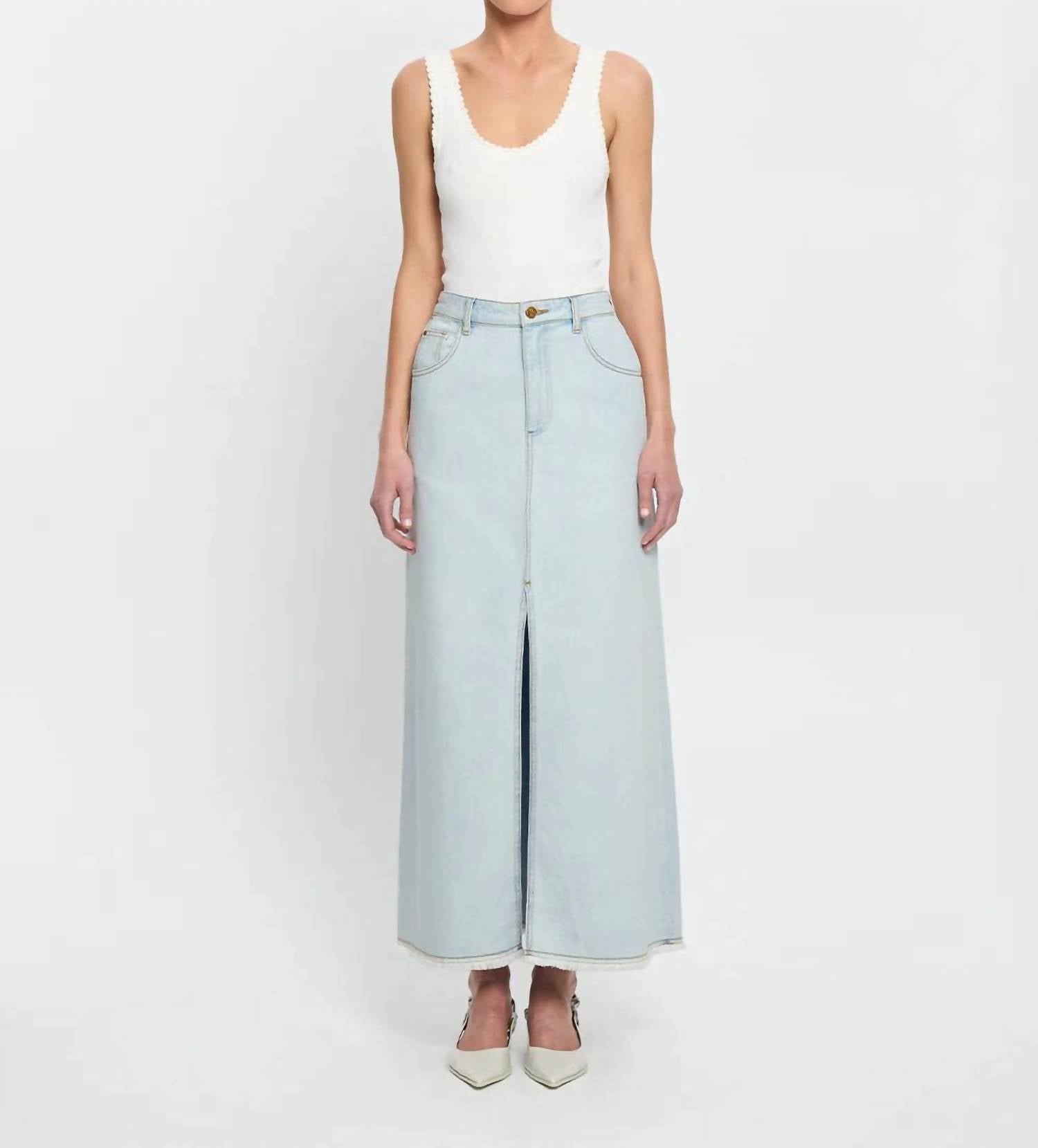KIVARI Zoya Skirt in pale indigo - women's skirt - view 4