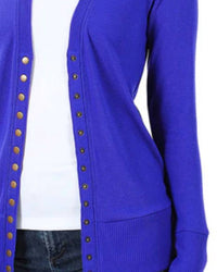 Zenana - Snap Full Sleeve Cardigan