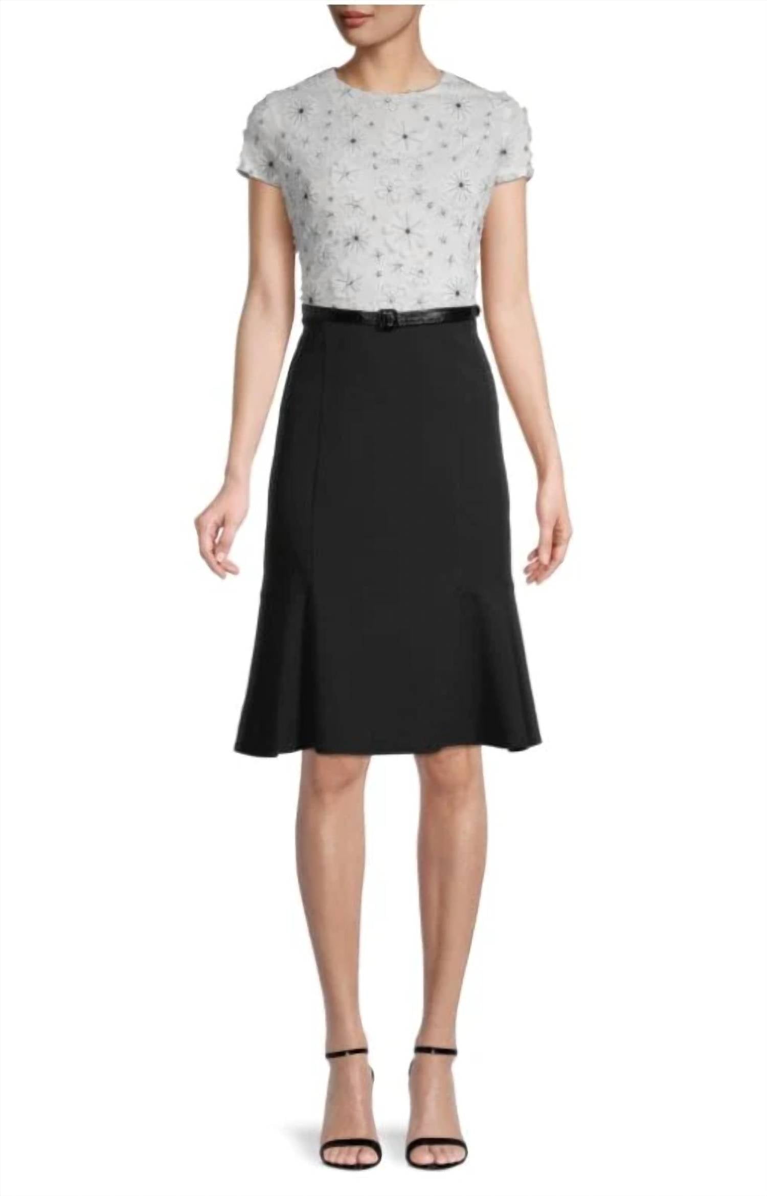 Kevan Hall - Appliqué Floral Mini Dress