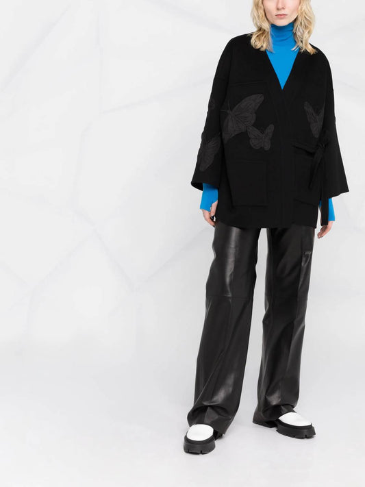Valentino - Embroidered Butterfly Wrap Jacket