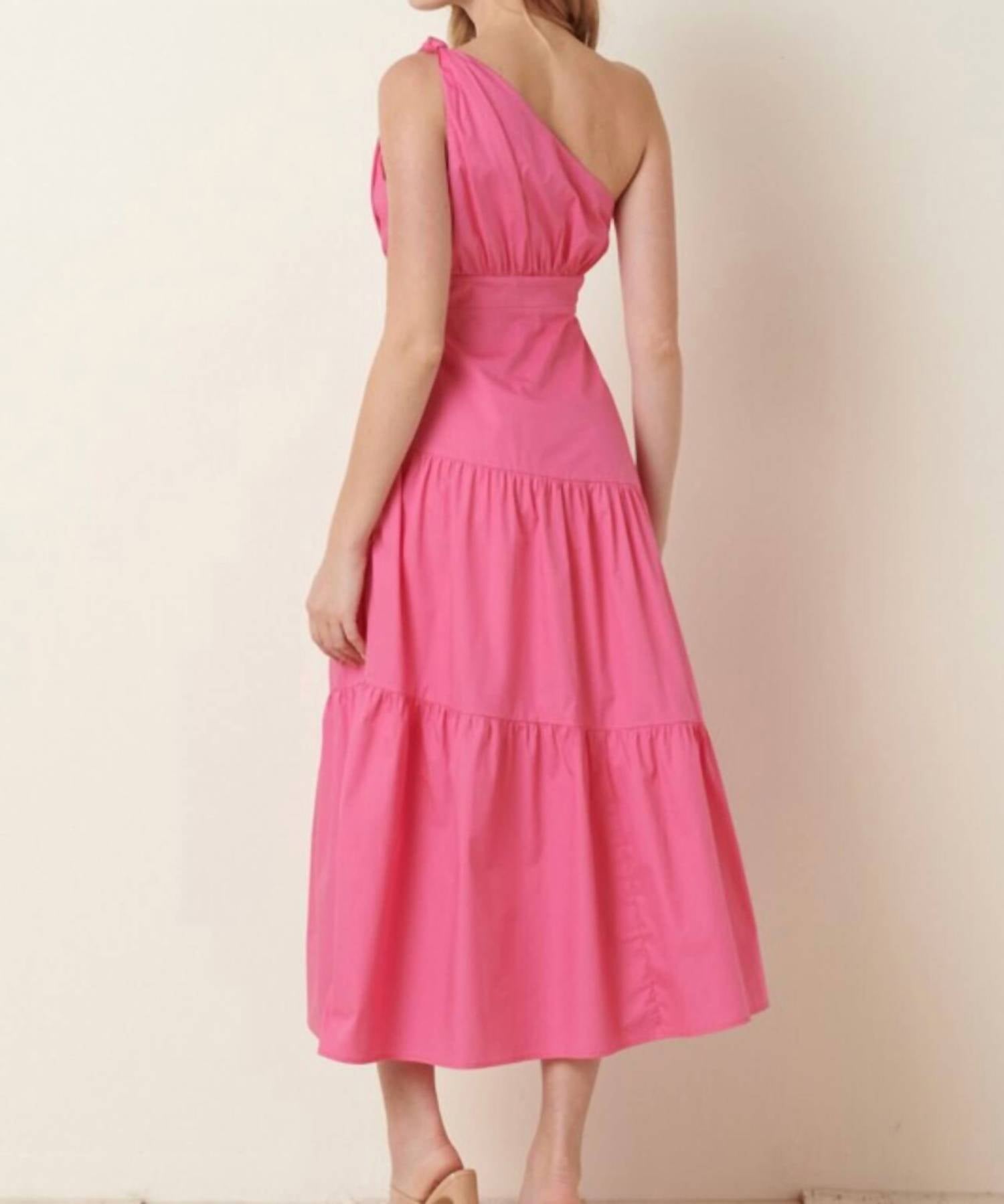 Mittoshop - Poplin One Shoulder Maxi Dress