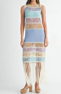 Mable - Fringe Crochet Dress