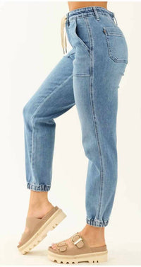 Judy Blue - High Waist Denim Jogger Pants