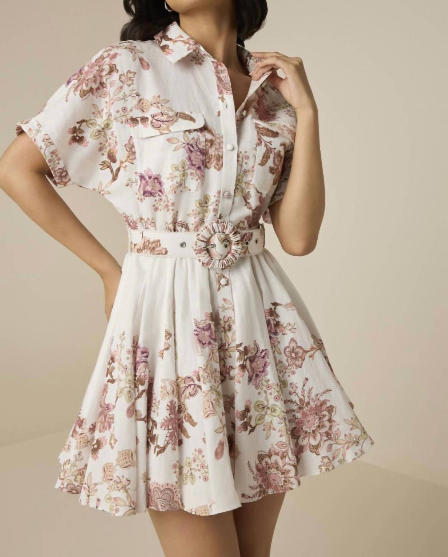 Hemant & Nandita - Diza Belted Short Dress