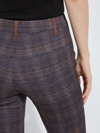 Lysse - Women's Patterned Pintuck Ponte Baby Boot Pants