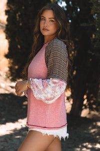 66Disco - Patchwork Raglan Sleeve Top