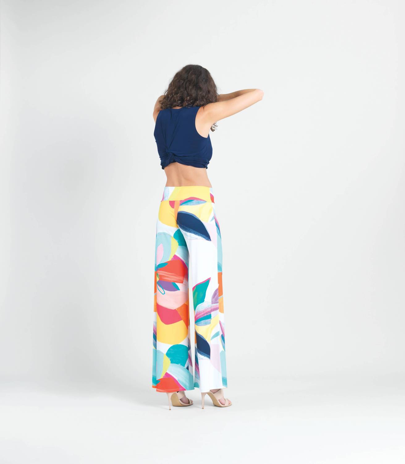 CLARA SUNWOO Sunburst Petal Palazzo Pant in multi - women's pants - view 4