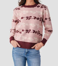 Listicle - Floral Jacquard Knit Sweater