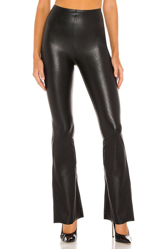 FAUX LEATHER FLARED PANT