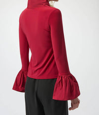 Joseph Ribkoff - Funnel Neck Flounce Sleeve Top