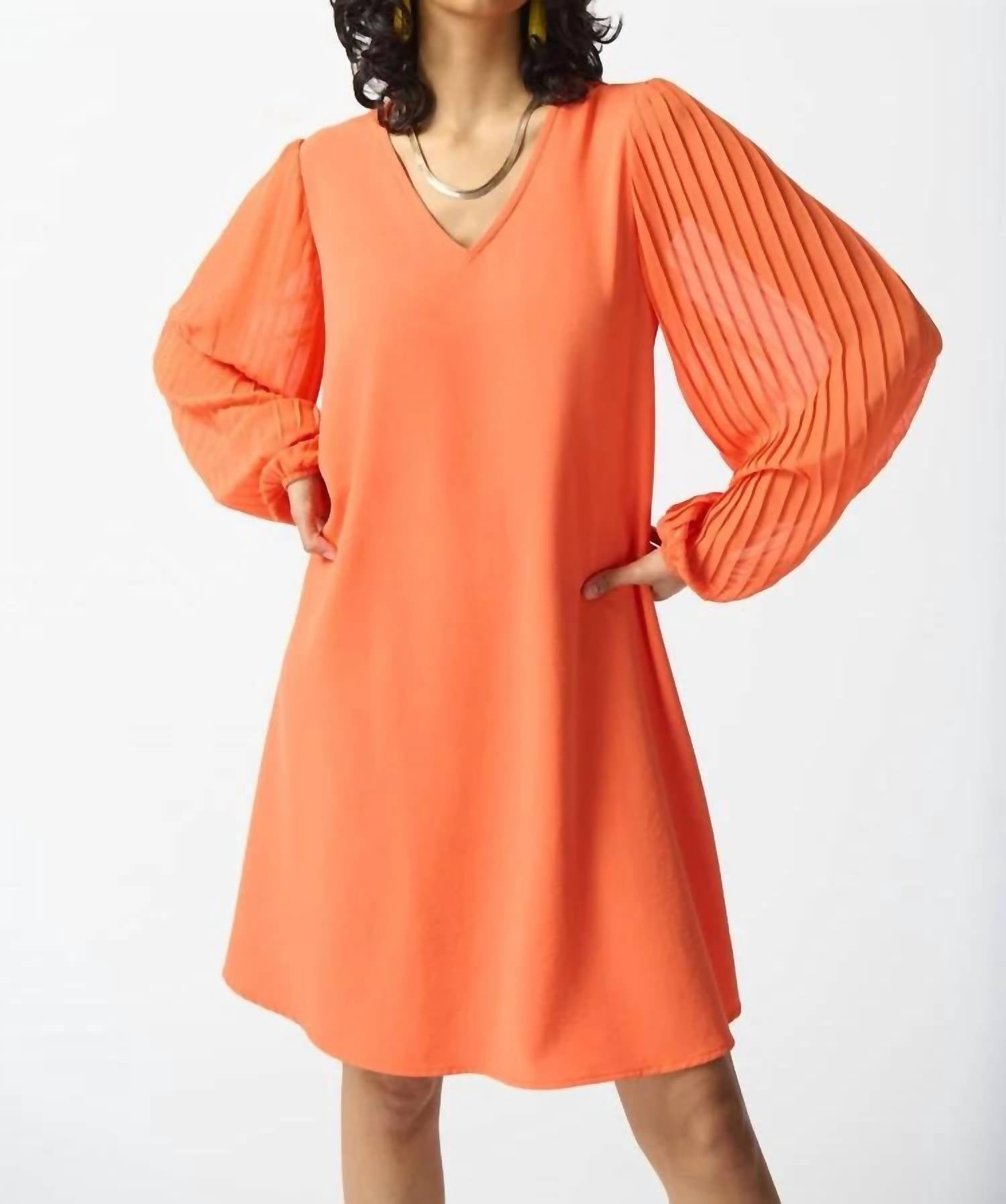 Joseph Ribkoff - Woven And Chiffon A-line Dress