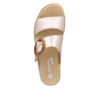 Remonte Women's Slip On Mule Sandals in light pink - women's sandal - detail view