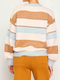 Skies Are Blue - Striped Crewneck Sweater