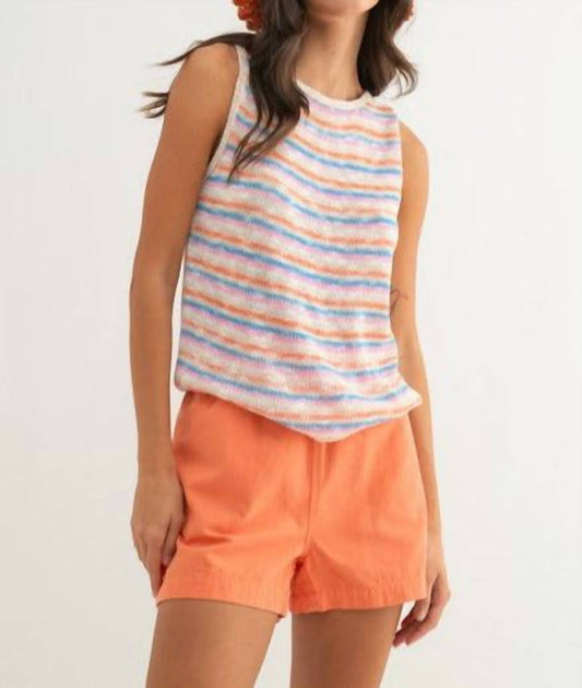 Wishlist - Women's Multi Striped Sweater Knit Tank Top
