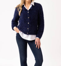 Marble - Feather Yarn Knitted Cardigan