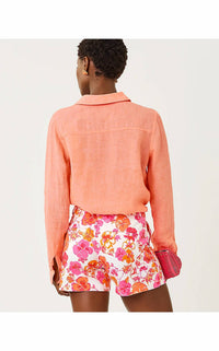 Lilly Pulitzer - Sea View Linen Button Down Top