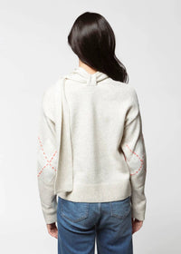 Sanctuary Argyle Scarf Sweater in tulip vanilla - women's sweater - view 4
