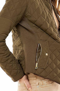 Love Tree - Ultra Lightweight Quilted Padded Zip Up Jacket