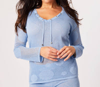 Angel Apparel - Crochet V-Neck Top